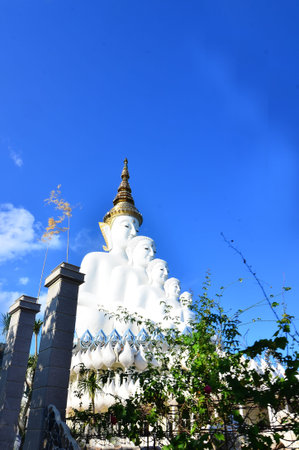 The big white Buddha five stacked.の写真素材