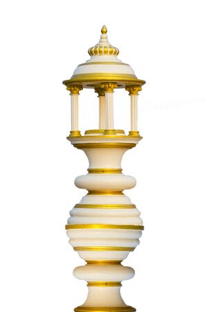 Lamp Post White background.の写真素材