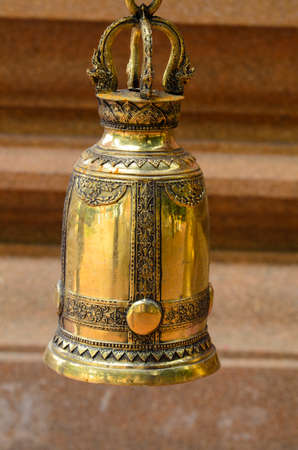 Old temple bell in Thailandの写真素材