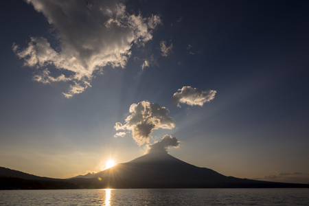 Mount Fuji from Lake Yamanakaの写真素材