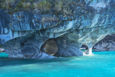 Patagonia's marble Cathedralの写真素材