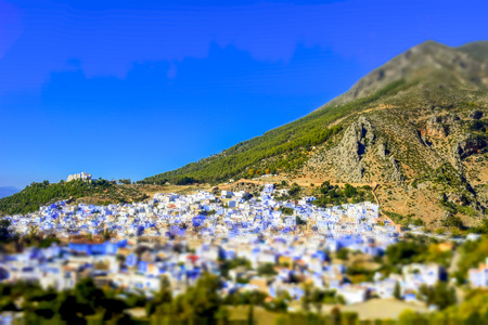 Blue city of Morocco, Chefchaouenの写真素材