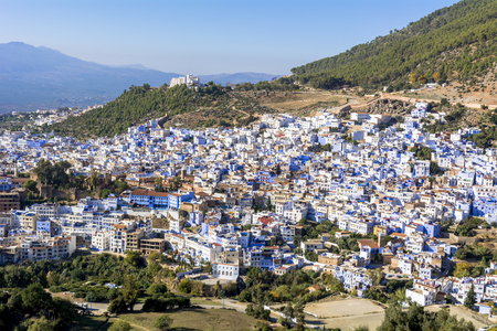 Blue city of Morocco, Chefchaouenの写真素材