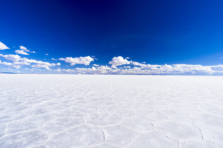 Salar de Uyuni Salt Lake during the dry seasonの写真素材