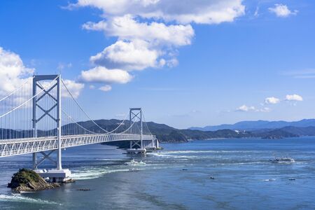 great naruto Bridge over Naruto Straitの写真素材