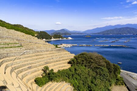 Yusu's thousand rice terraceの写真素材