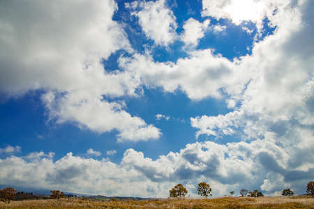 Flowing clouds of Asagiri Plateauの写真素材