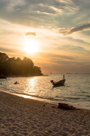 Beautiful evening view of Lipe Island Resortの写真素材