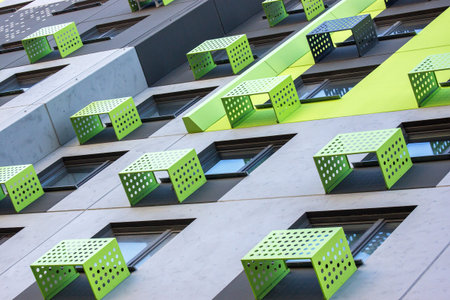 Construction of a modern residential building, final work before the settlement of residents. Final...