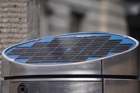 solar panels, modern environmentally friendly technologies in providing the city with electricity....