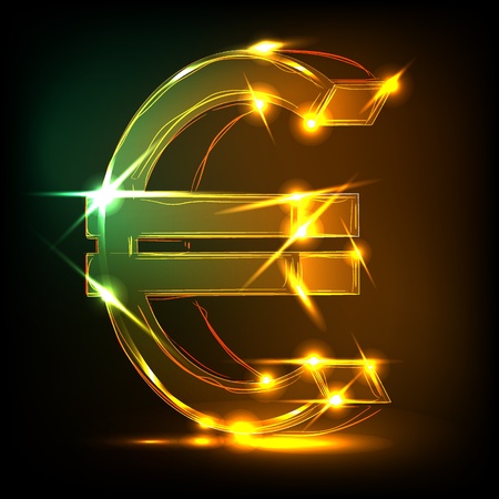 neon euroのイラスト素材