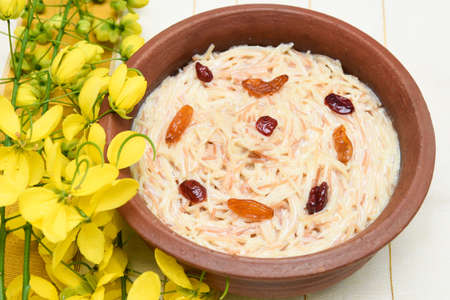 Onam festival sweet food Semiya payasam,vermicelli Kheer, Palada Payasam dessert Kerala India, South Indian for Onam Sadhya or Sadya, Vishu. Mithai made with condensed milk Dusshera, Vishu, Diwaliの写真素材