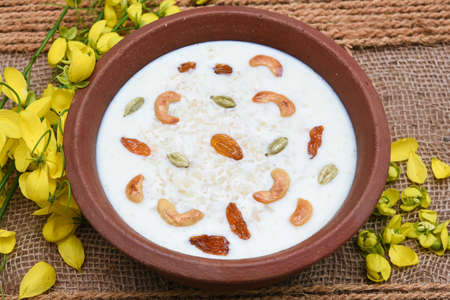 Onam festival sweet food Semiya payasam,vermicelli Kheer, Palada Payasam dessert Kerala India, South Indian for Onam Sadhya or Sadya, Vishu. Mithai made with condensed milk Dusshera, Vishu, Diwaliの写真素材