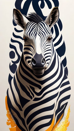 Zebra head on a white background. Zebra head on a white background. 3d renderの素材