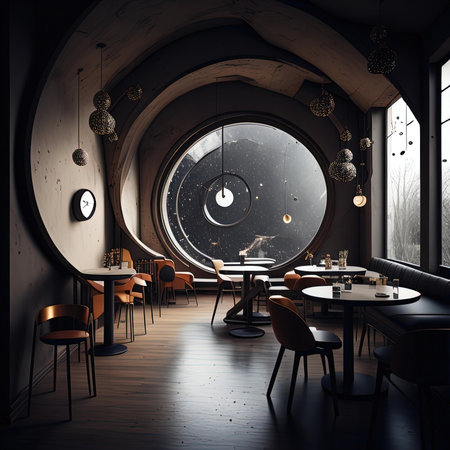 Interior of modern living room with sofa, armchairs and coffee table. Generative Aiの素材