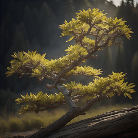 Bonsai tree in the mountains. Bonsai tree in the mountains.の素材