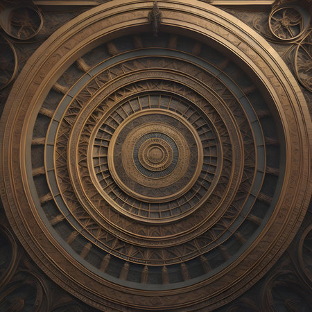 3D illustration of a spiral staircase in the form of spiralsの素材