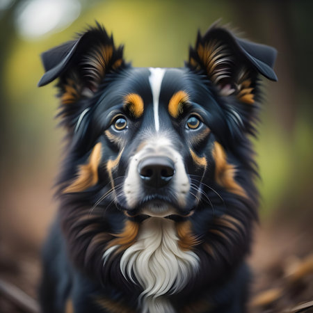 Portrait of a Bernese Mountain Dog, close-up.の素材