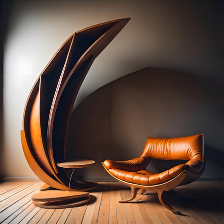 Modern interior design. 3d render illustration mock up. Living room.の素材