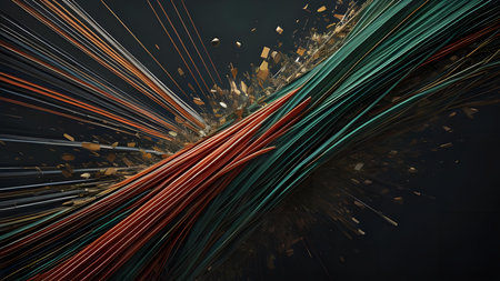 3d rendering of abstract technology digital background. High tech background.の素材