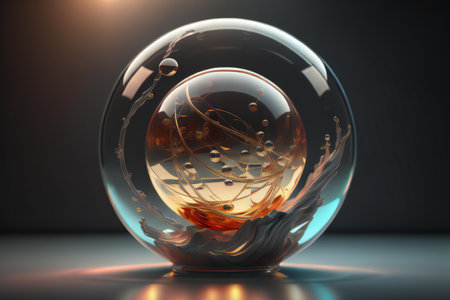 Crystal ball. Abstract background, generative aiの素材