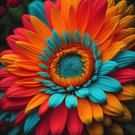 Colorful gerbera flower close-up. Floral background. generative aiの素材