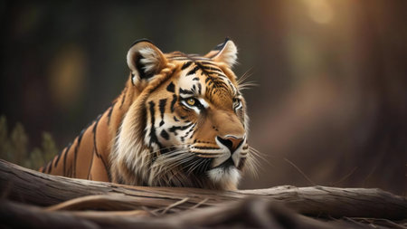 Sumatran Tiger, Panthera tigris altaica. generative aiの素材