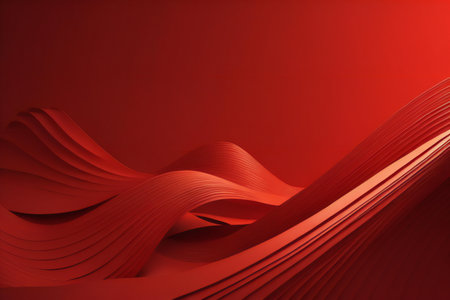 Red abstract wavy background. generative aiの素材