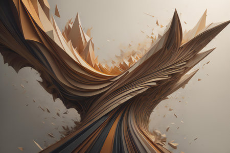 abstract geometric composition,digital art works. ai generatedの素材