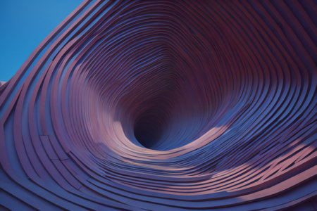 Abstract empty tunnel. Futuristic background design. generative aiの素材