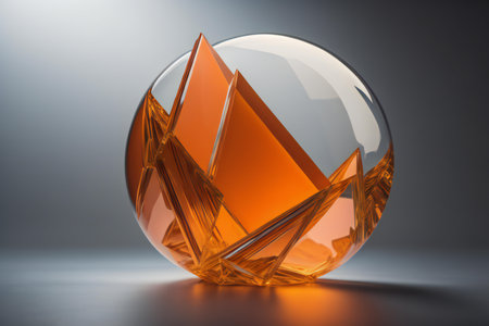a crystal ball with an abstract pattern inside. ai generatedの素材