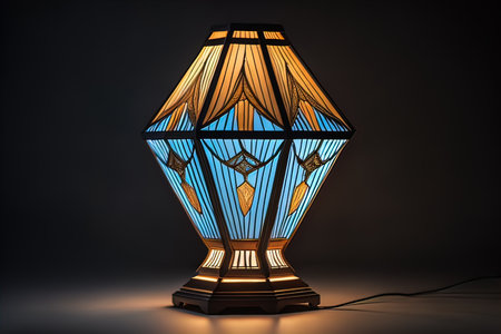 Lantern in the dark. 3d rendering, 3d illustration.の素材