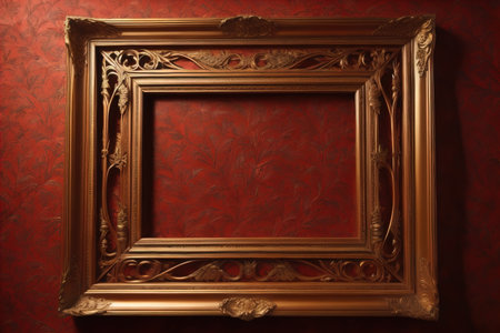Glass picture frame on a solid color background. ai generativeの素材