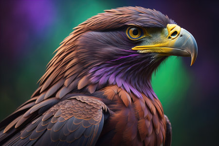 eagle on a dark background. ai generativeの素材