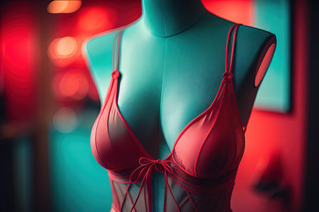 Sensual lingerie on a mannequin. ai generativeの素材