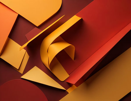 abstract background, geometric shapes, red and yellow. generative aiの素材