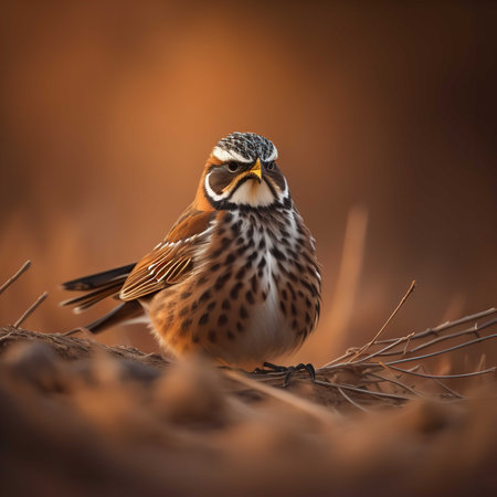 Red-throated Bunting, Brunella modularis. generative aiの素材
