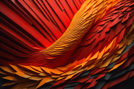 Abstract chaotic multicolored wavy surface. generative aiの素材
