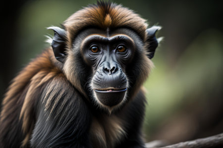 Portrait of a Western Lowland Macaque Gorilla gorilla. generative aiの素材