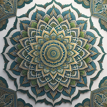 Mandala pattern. Vintage decorative elements. Hand drawn oriental background. ai generativeの素材