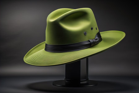 Fashionable hat on a solid color background. ai generativeの素材