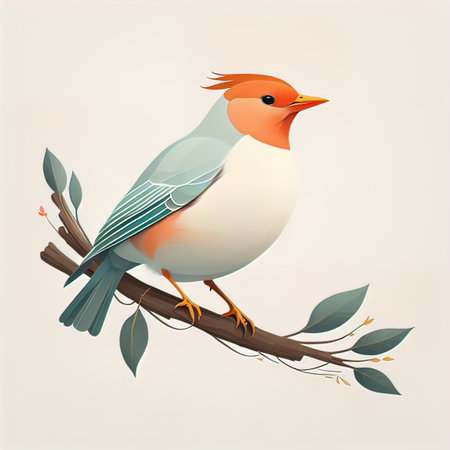 vector illustration of a bird. Vector illustration in cartoon style. ai generativeの素材