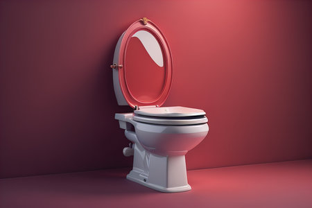 toilet bowl in modern bathroom. ai generativeの素材