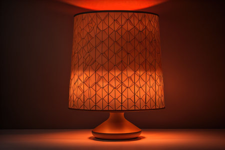 decorative table lamp on solid color background. ai generativeの素材