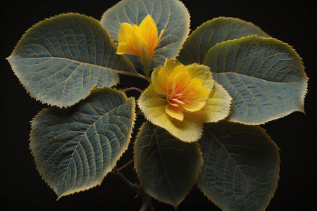 Close up of a blooming colorful flowers in springtime. Close-up. ai generativeの素材