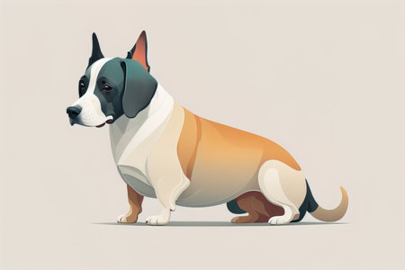 Cute and Adorable Vector illustration in flat style on solid color background. ai generativeの素材