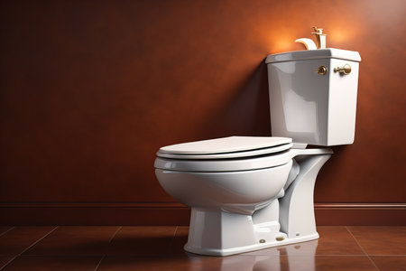 toilet bowl in modern bathroom. ai generativeの素材