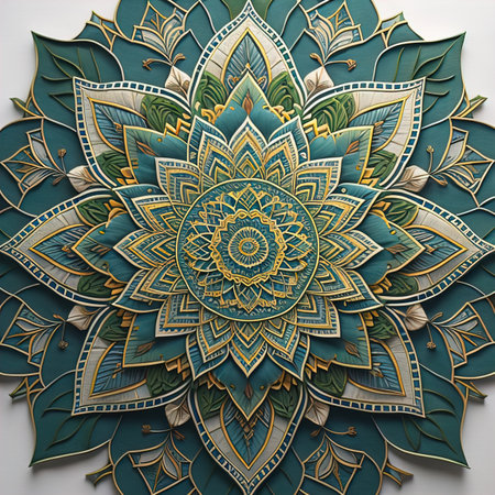 Mandala pattern. Vintage decorative elements. Hand drawn oriental background. ai generativeの素材