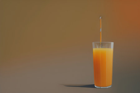 Glass of orange juice and fresh orange fruits. ai generativeの素材