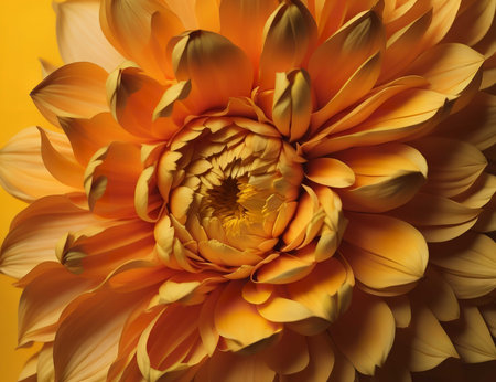 Orange dahlia flower close-up. Floral background. generative aiの素材